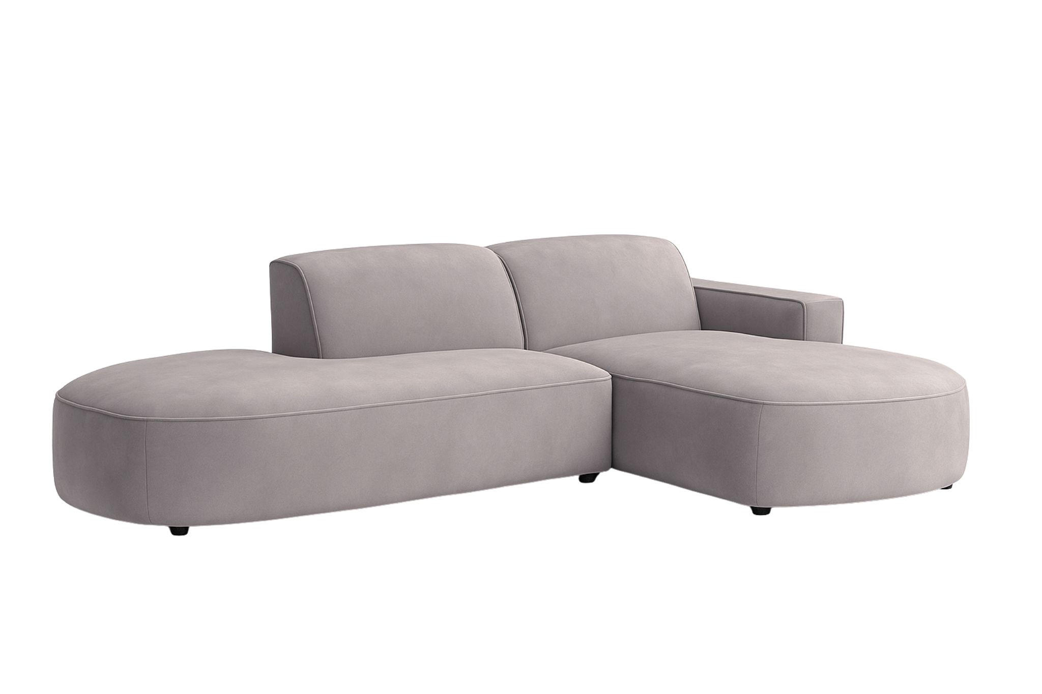 ECKSOFA Cursal Atelier, Stoff Salvador, Grau, Rechts - Grau, Holz (284/166cm) - Kaiser Möbel