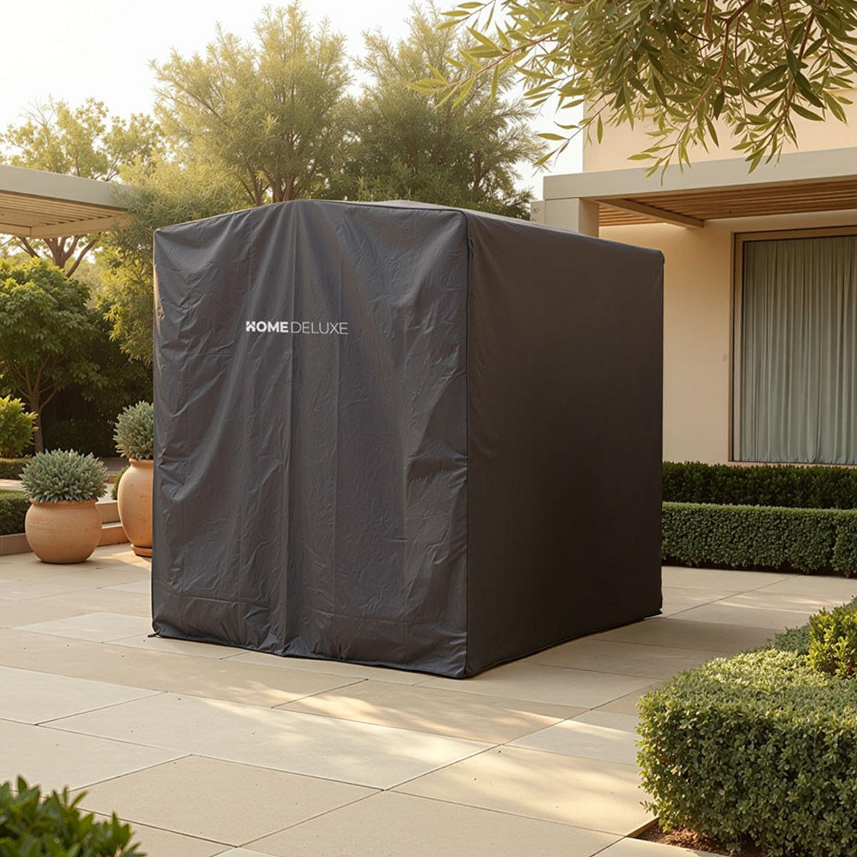 ABDECKUNG CAPE LYON - Weiß, Textil (208/215/188cm) - Home Deluxe