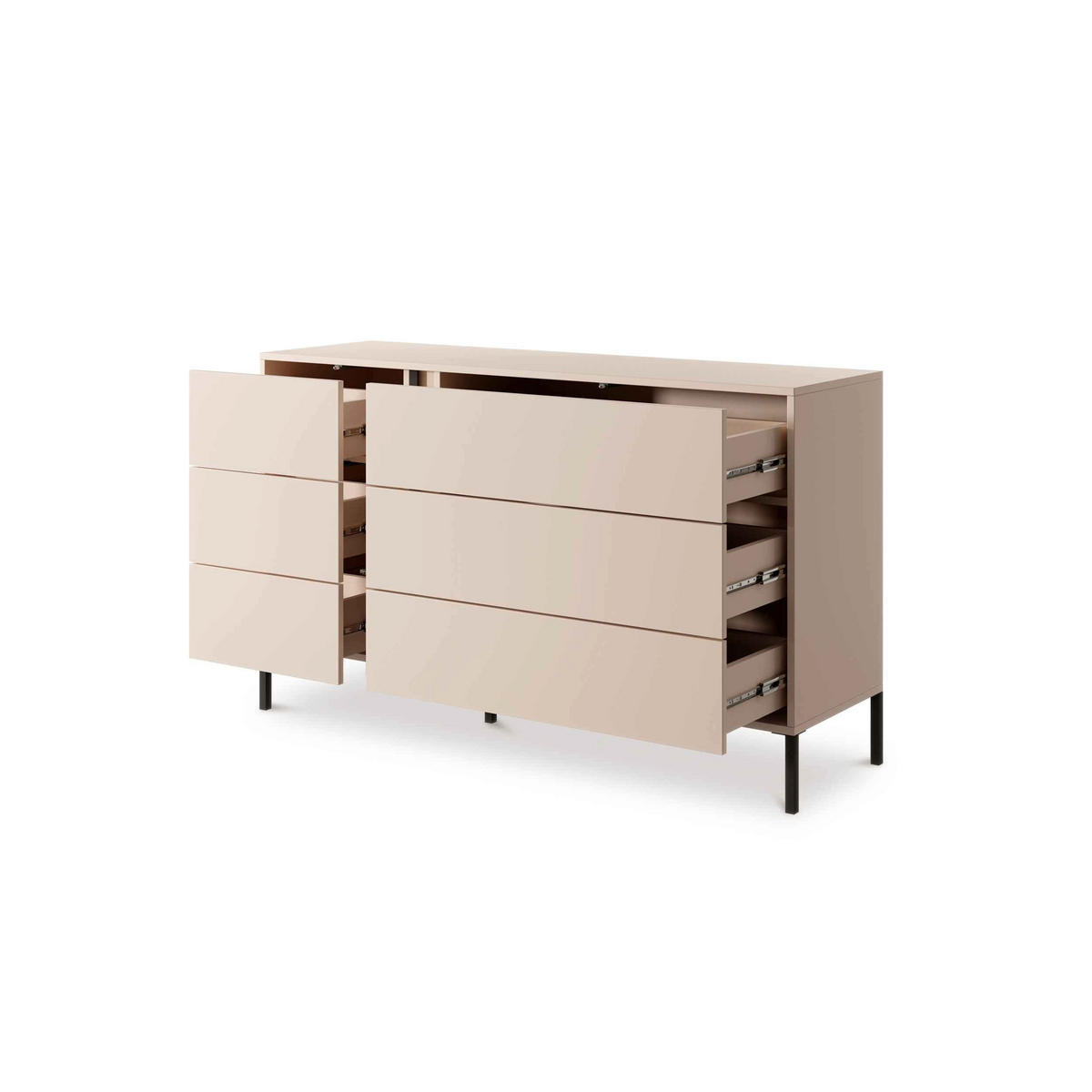 KOMMODE Dust - Weiß, Holzwerkstoff (137.3/81.4/39.5cm) - Pillovely