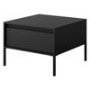 COUCHTISCH Senso schwarz 68 / 68 / 49cm - Schwarz, Holz/Holzwerkstoff (68/68/49cm) - Feldmann-Wohnen