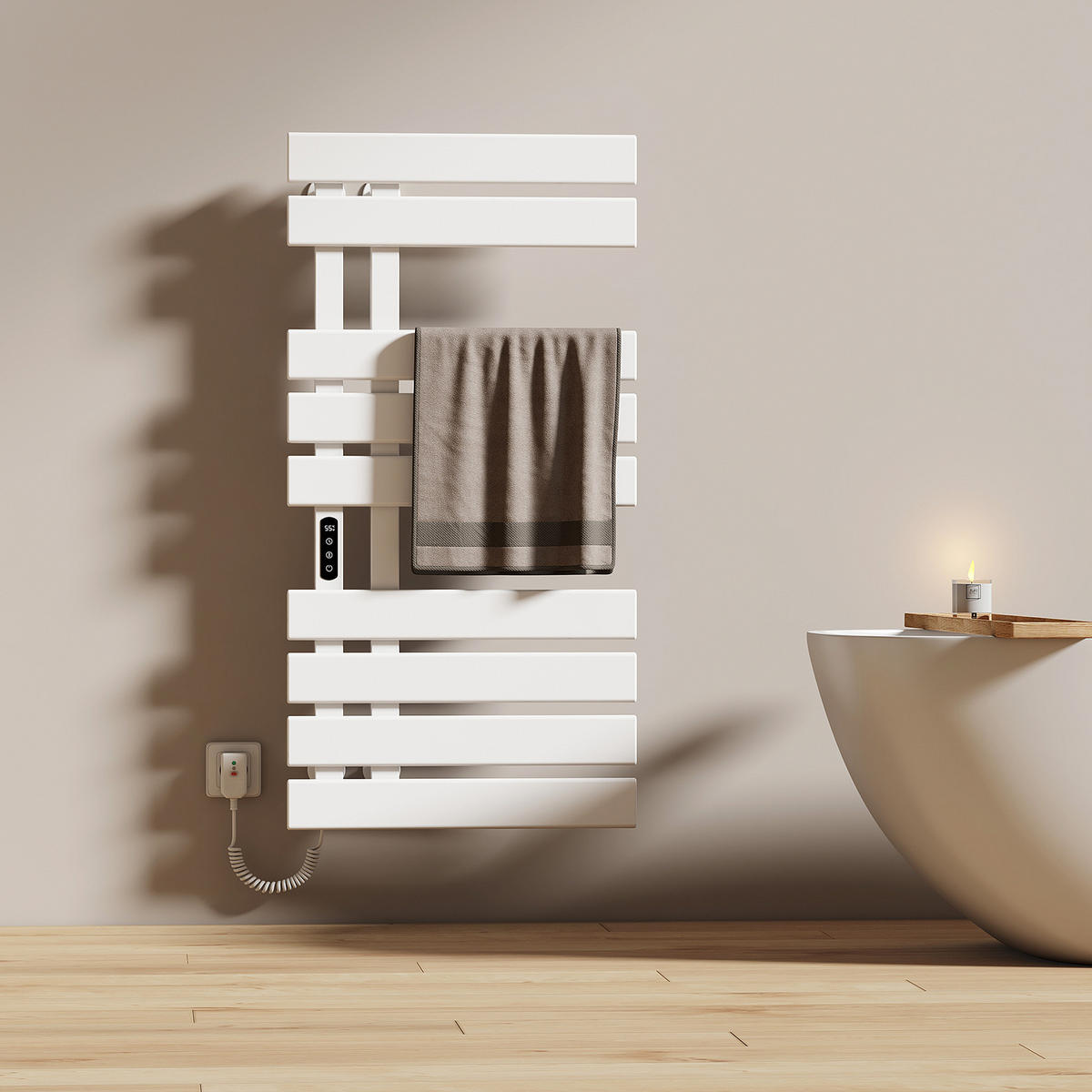 RADIJATOR Električni WiFi termostat Bijeli 100/50 cm - bijela, metal (50/100/11cm) - EMKE