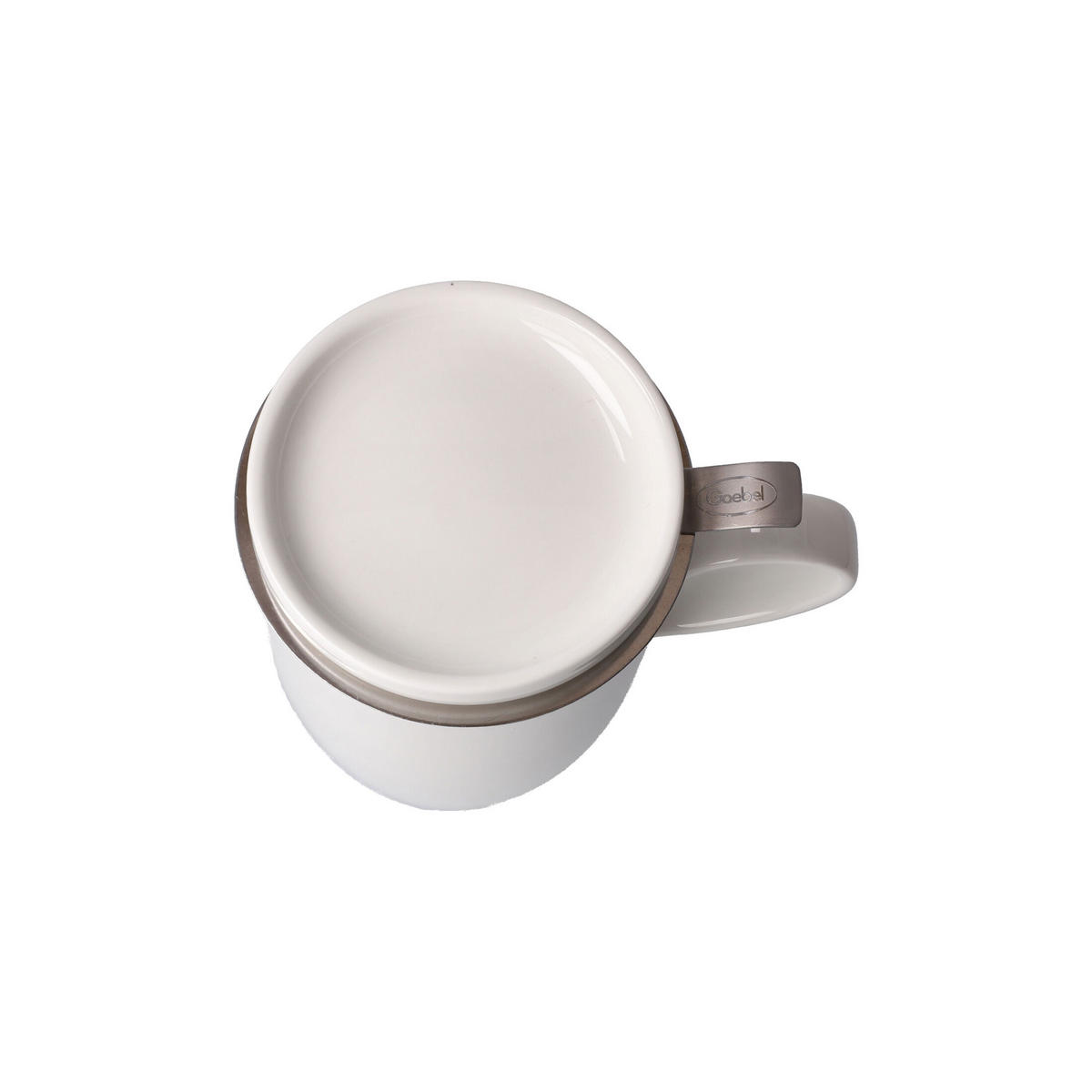 TEETASSE Kaiser Porzellan, Fine Bone China, Metall, weiß glasiert, 450 ml - Weiß, Keramik (0.45L) - Goebel