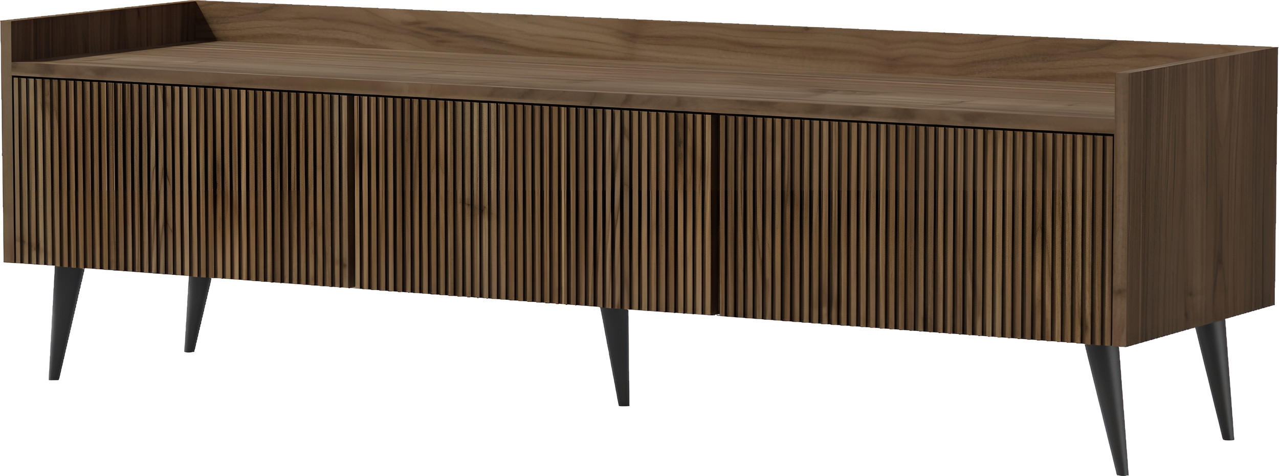 TV-LOWBOARD Arysa in Braun Walnuss Holzoptik 150/45/41 cm - Dunkelbraun/Walnussfarben, Holzwerkstoff/Metall (150/45/41cm) - WFL GROUP