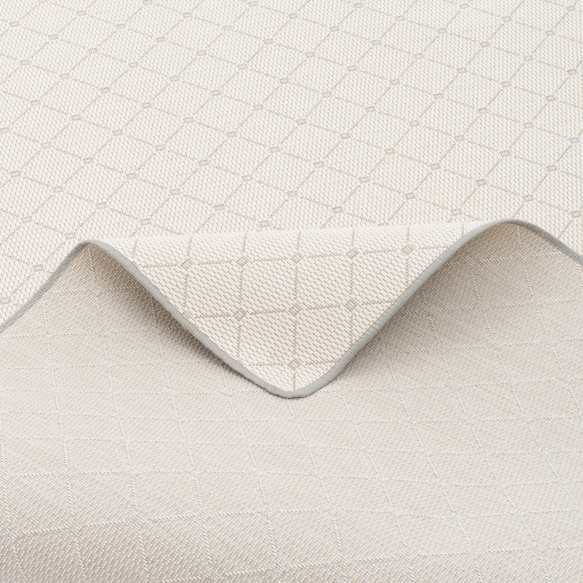 IN & OUTDOOR TEPPICH FLACHGEWEBE OSLO KARO MODERN - Hellgrau, Textil (160/200cm) - Snapstyle