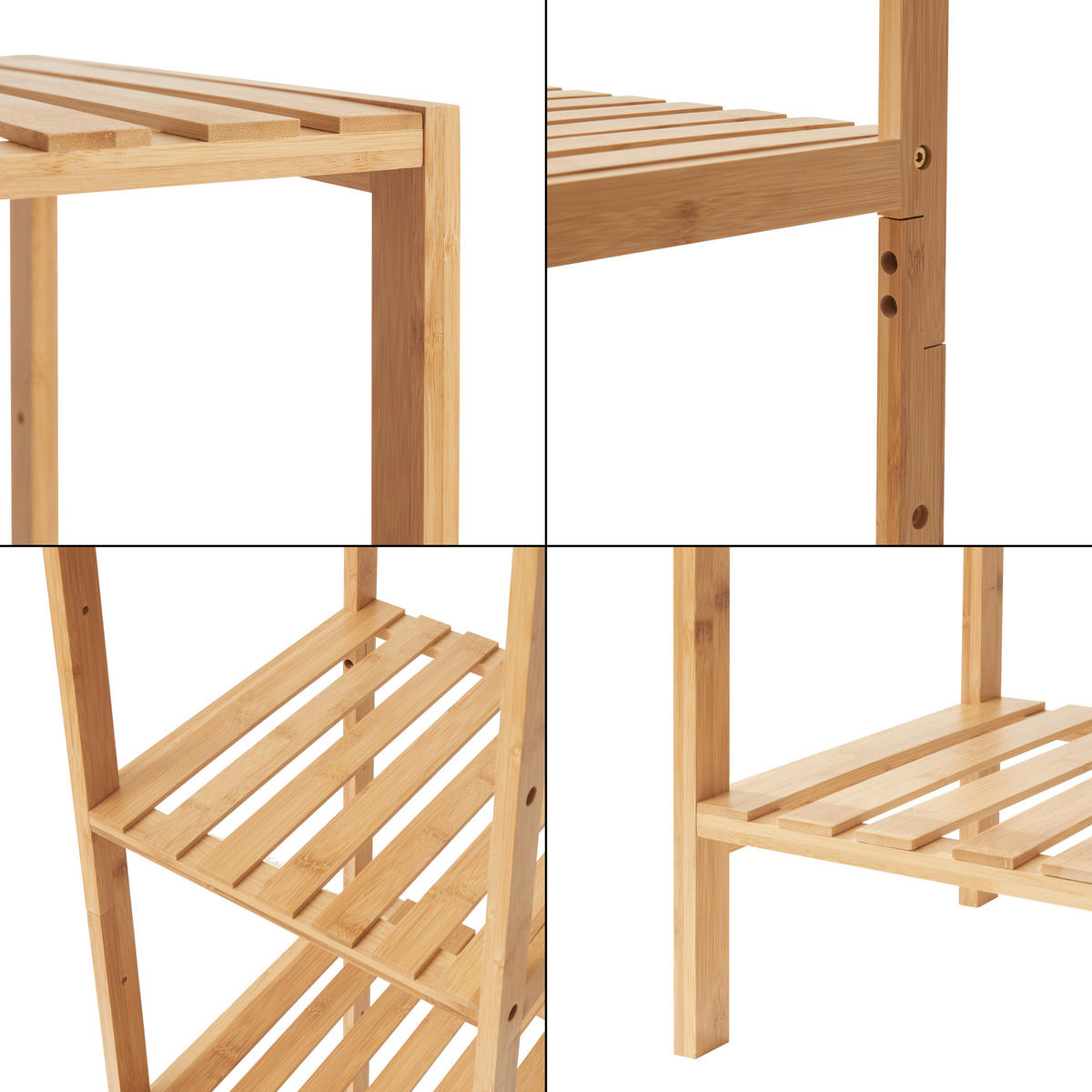 BADEZIMMERREGAL Lierne - Naturfarben, Holz (33/140/34cm) - [en.casa]