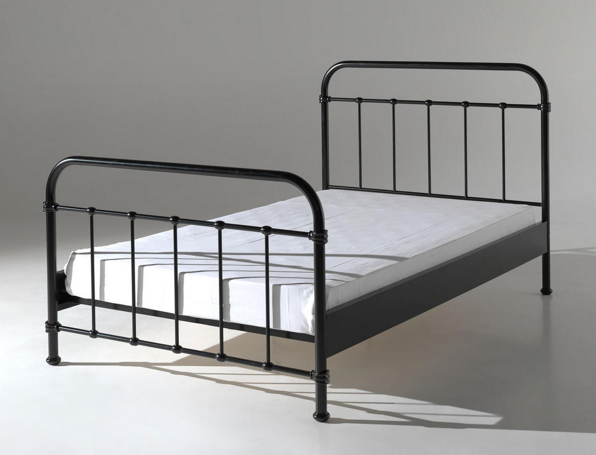 METALLBETT Karlyn 210x111x129 aus Metall in Schwarz - Schwarz, Metall (120/200cm) - 58aufmkessel