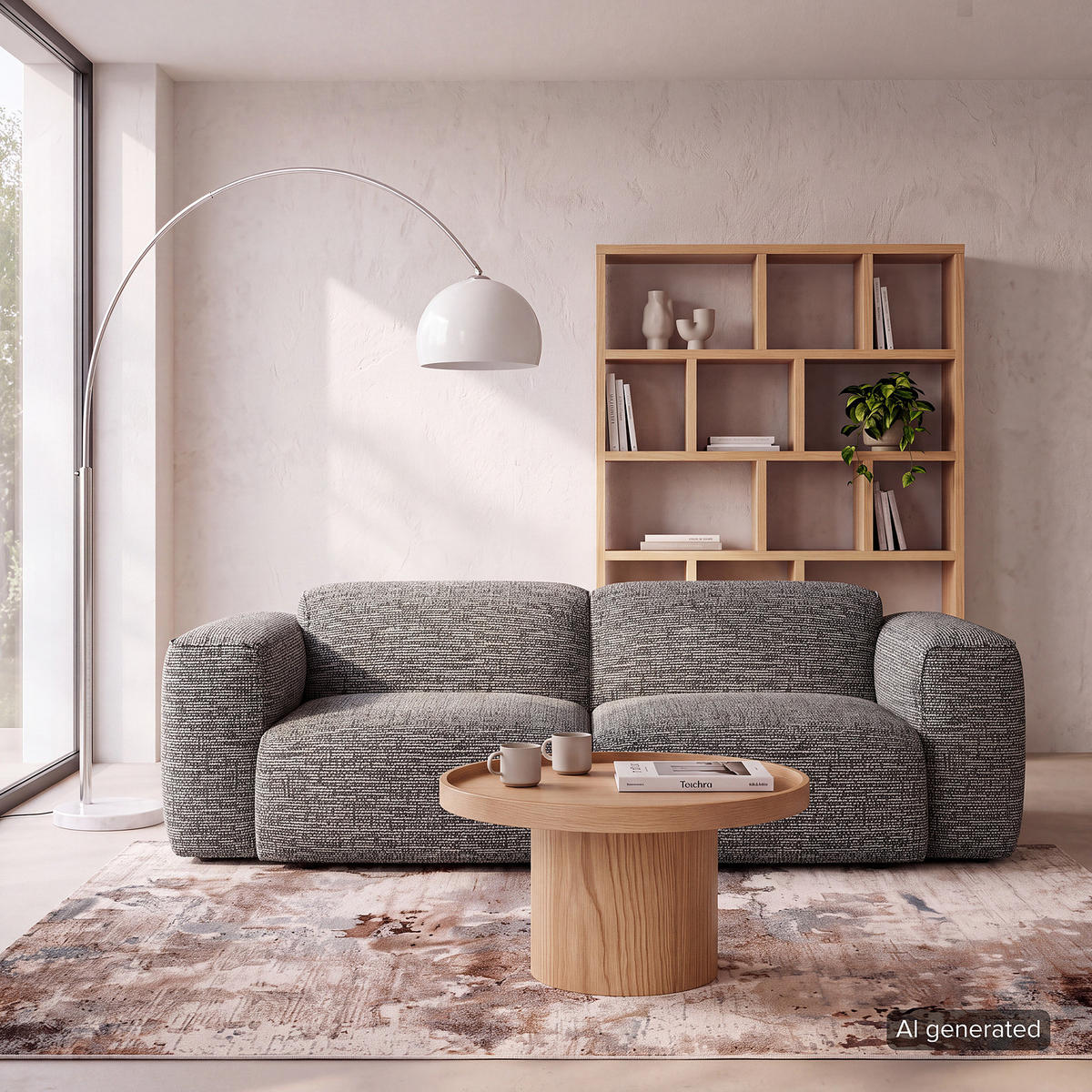 2-SITZER SOFA - Schwarz/Grau, Kunststoff/Textil (220/71/102cm) - home24