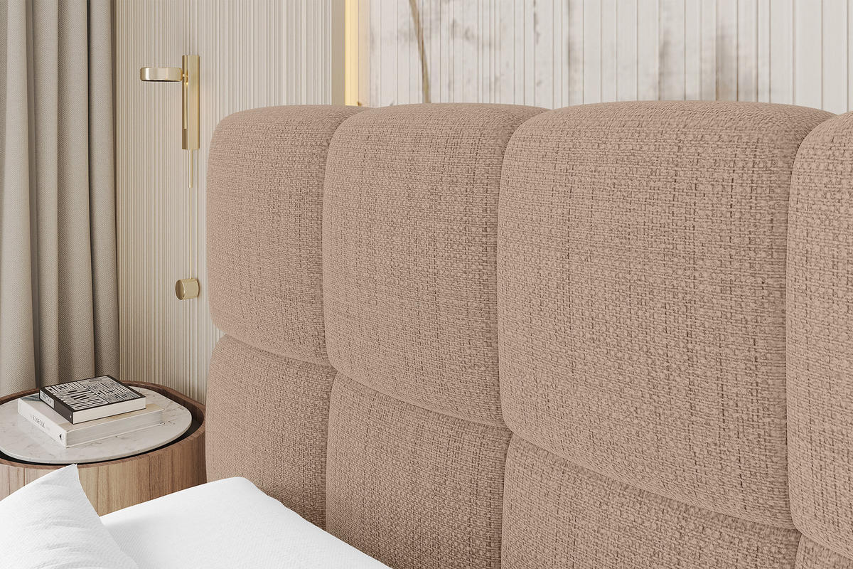 BOXBETT - AURI-H3 - 180x200 Dunkelbeige Aragon - Sandfarben, Holzwerkstoff (180/200cm) - ALTDECOR