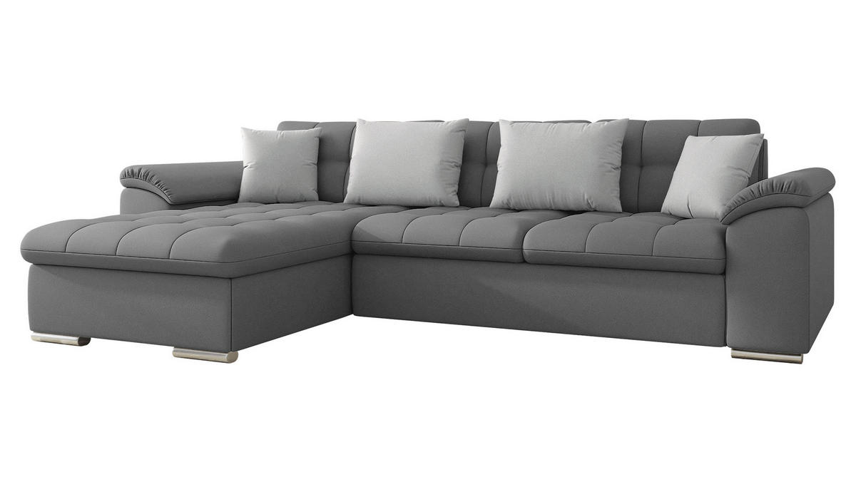 ECKSOFA Diana, Seite: Links - Graphitfarben, Holz/Textil (280/160cm) - MIRJAN24