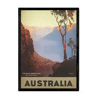 POSTER Australien Blue Mountains A4 Rahmenlos - Klar, Papier (29.7/5/21cm) - Nacnic