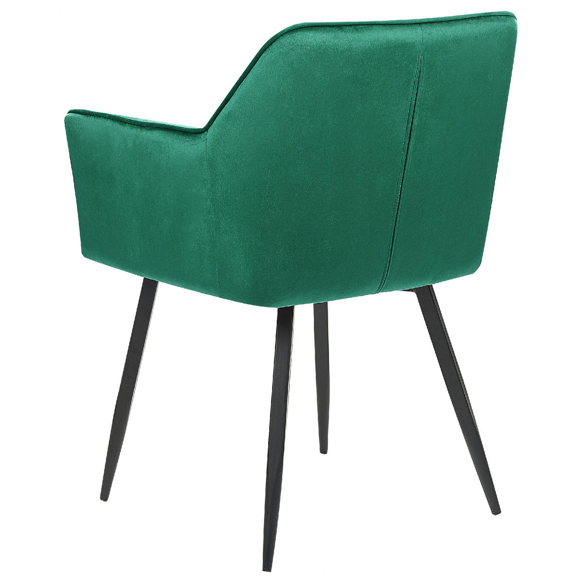 JÍDELNÍ ŽIDLE sada 2 ks Sametová látka Zelená Jasmin - zelená barva, kov/textil (60/91/49cm) - Beliani
