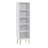 BÜCHERREGAL Ikon, Weiß, Standregal mit 4 Böden - Weiß, Holzwerkstoff (46/180/32cm) - Bettso