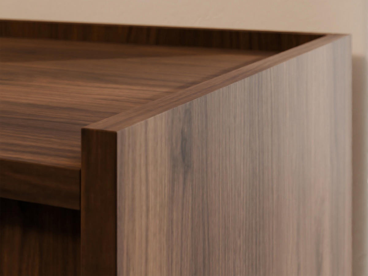SIDEBOARD Yasumi K147 - Kaschmir/Schwarz, Holzwerkstoff/Kunststoff (147/82/39cm) - MIRJAN24