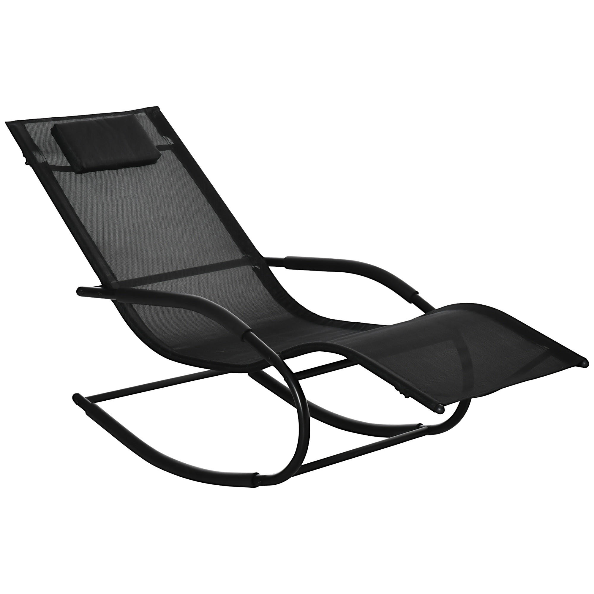 GARTENSCHAUKELSTUHL DE-15237 Schwarz - Schwarz, Metall (160/88/63cm) - ComfortXL