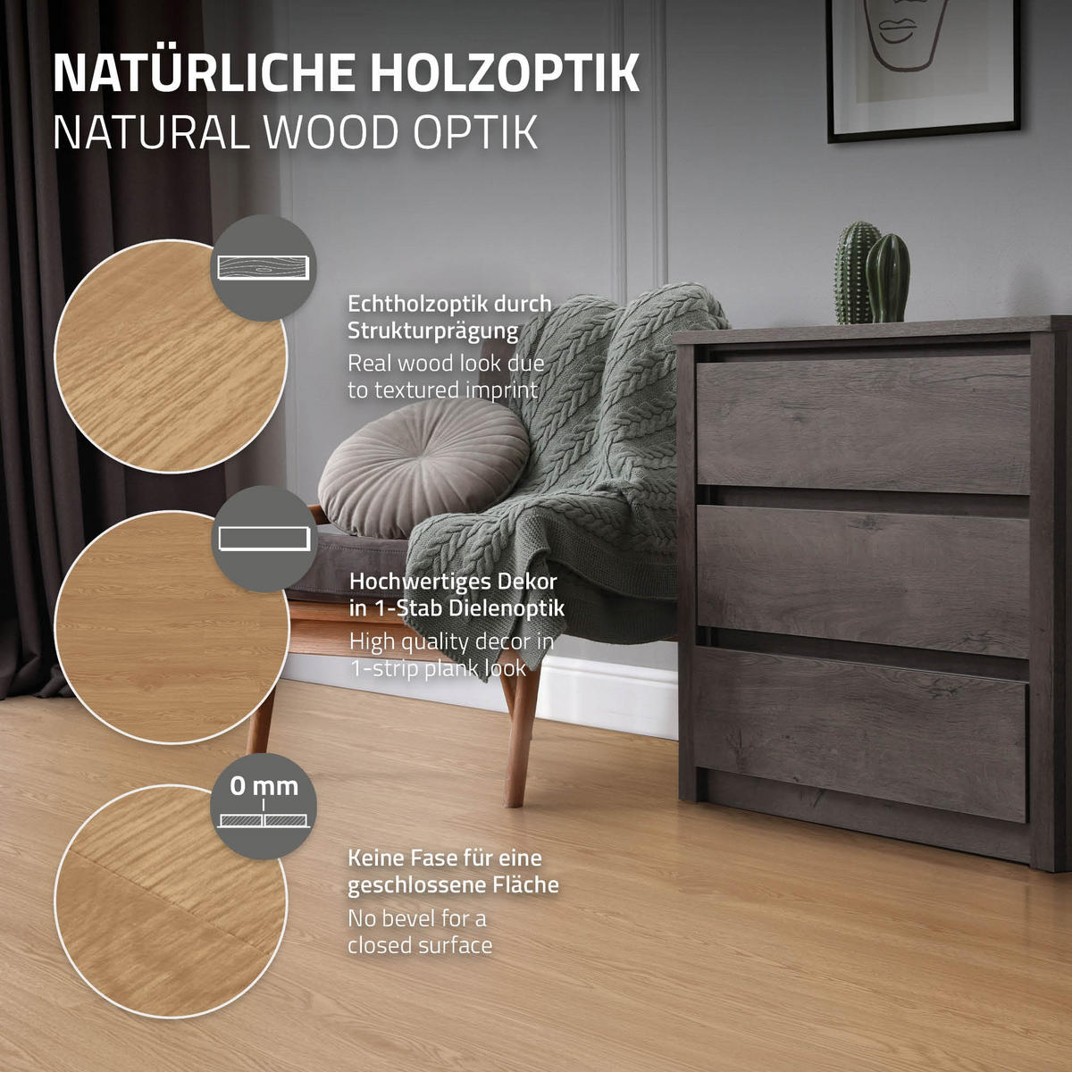 VINYLBODEN selbstklebend 11,15m²/80 Dielen Eiche Sundance - Hellbraun, Kunststoff (91.5/15.3/0.2cm) - ML-DESIGN