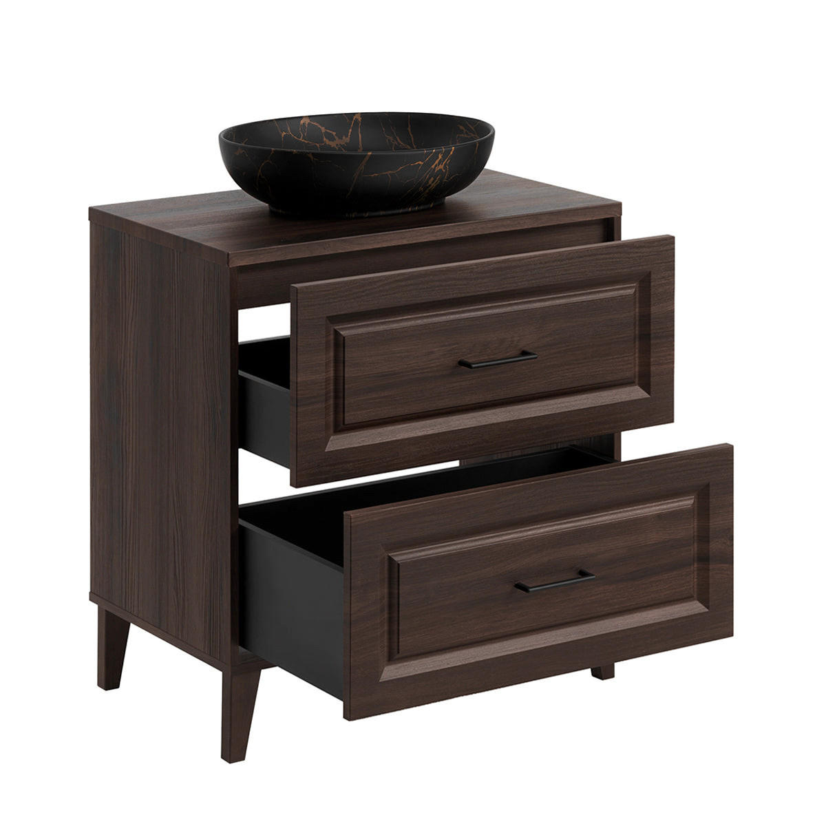 UMÝVADLO 80cm Moka Drevo - hnedá, kompozitné drevo (80/84.5/46cm) - Petits-meubles
