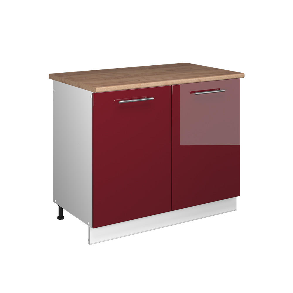 DISKB&Auml;NKSSK&Aring;P Fame-Line, Bordeaux h&ouml;gblank/Vit, 100 cm, AP Oak Bordeaux, Vit 82/100/60 cm