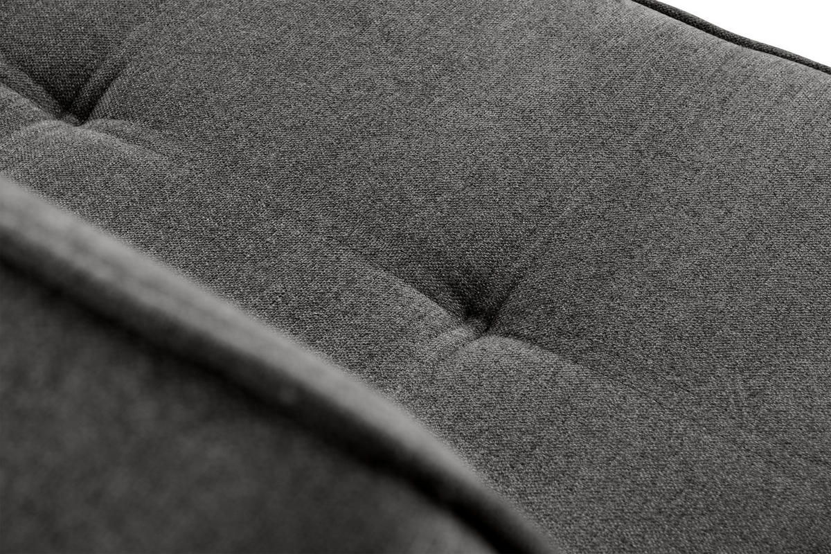 SCHLAFSOFA ORIO 3 Personen, Chenille-Stoff, Graphit - Graphitfarben, Textil (219/90/90cm) - KONSIMO®