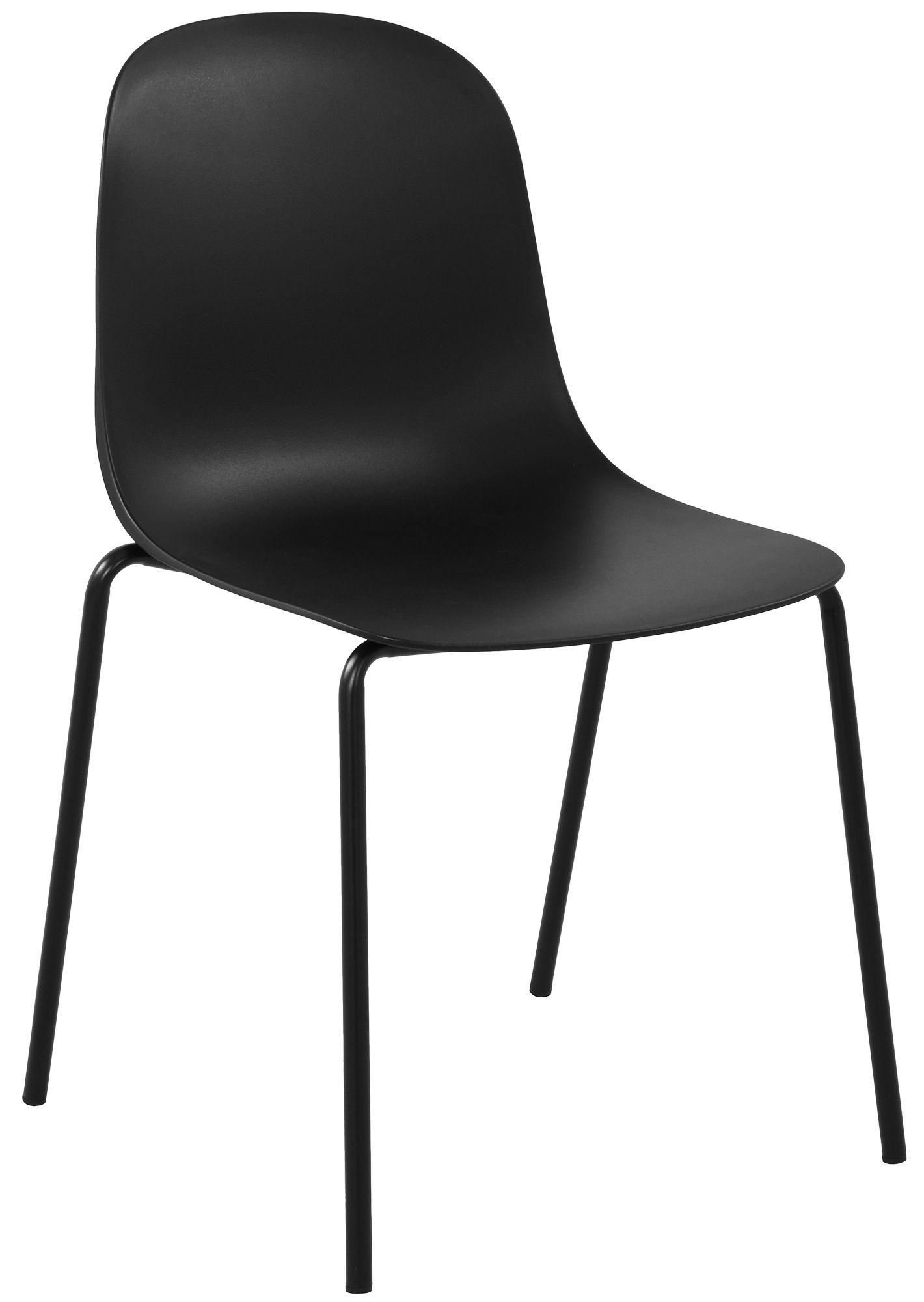 STAPELSTUHL Kunststoff Schwarz - Schwarz, Kunststoff/Metall (51/85/55cm) - CLP