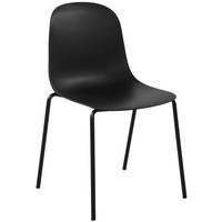 STAPELSTUHL Kunststoff schwarz - Schwarz, Kunststoff/Metall (51/85/55cm) - CLP