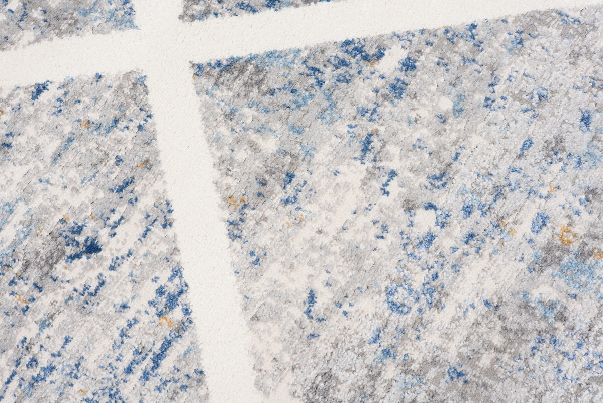 TEPPICH VALLEY Grau Blau 120/170 cm - Blau, Textil (120/170cm) - Tapiso