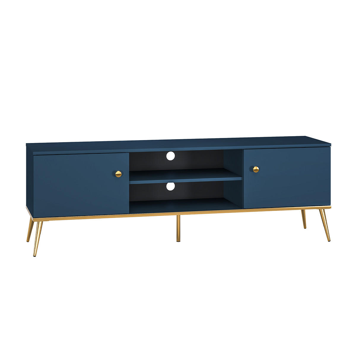 TV-MÖBEL Thalia Blau - Blau, Holzwerkstoff (160/53/40cm) - Petits-meubles