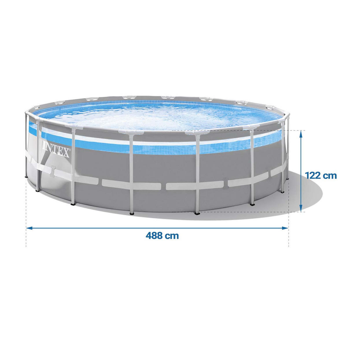 POOL SET 488 x 122 cm, 11in1 - 26730 - Grau, Textil (488/122cm)