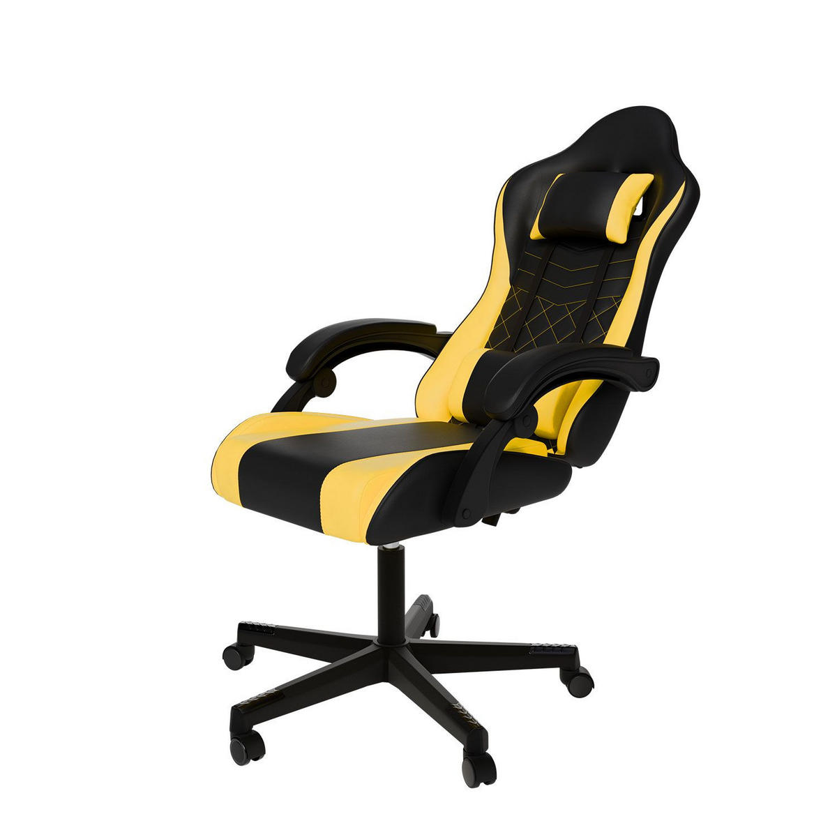 GAMINGSTUHL HyperSeat schwarz/gelb - Gelb, Kunststoff (63/131/121cm) - Juskys