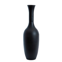 VASE Imano Schwarz Ø30/100 cm - Schwarz, Glas (30/100cm) - Light & Living