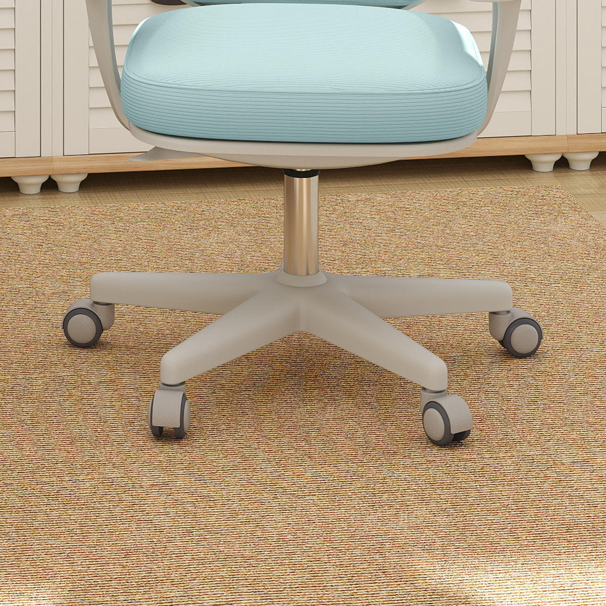 BÜROSTUHL Polyester Kunststoff Grün - Hellgrün/Grau, Kunststoff/Textil (48/94.5/55cm) - Vinsetto