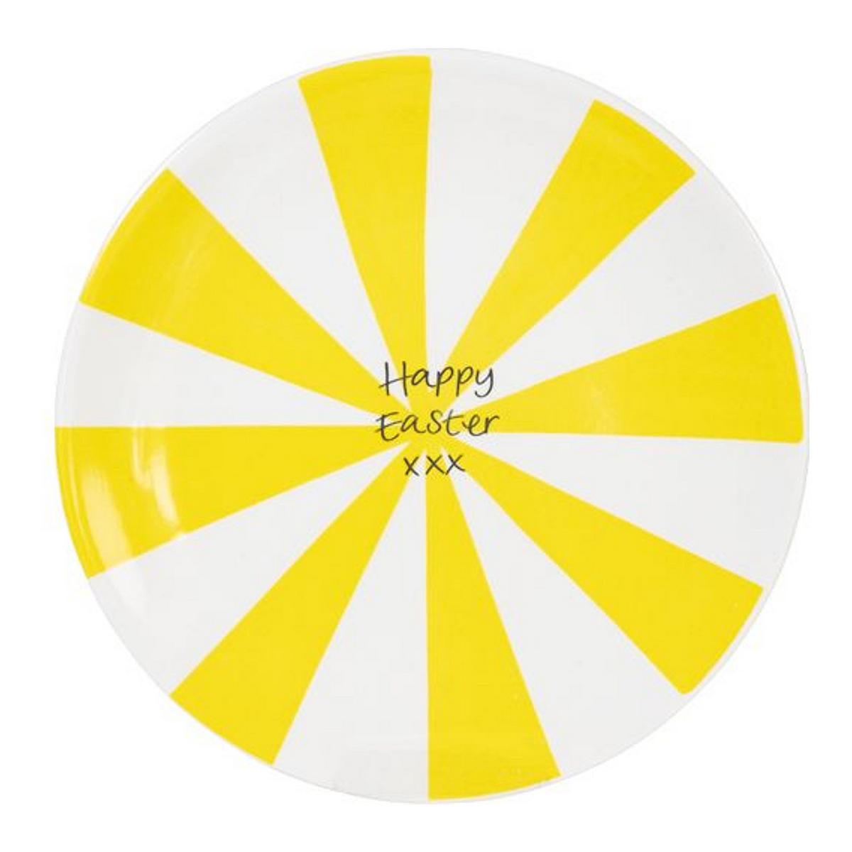 KUCHENTELLER Gelbe Streifen in Bunt - 18cm - Multicolor, Keramik (18/18/2cm) - Blond Amsterdam