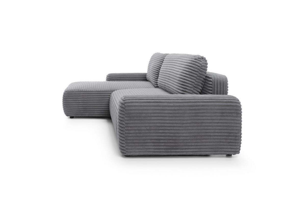 ECKSOFA Cordina Anthrazit, mit Schlaffunktion und Bettzeugbehälter, linke seite - Anthrazit, Holzwerkstoff (264/162cm) - Bettso