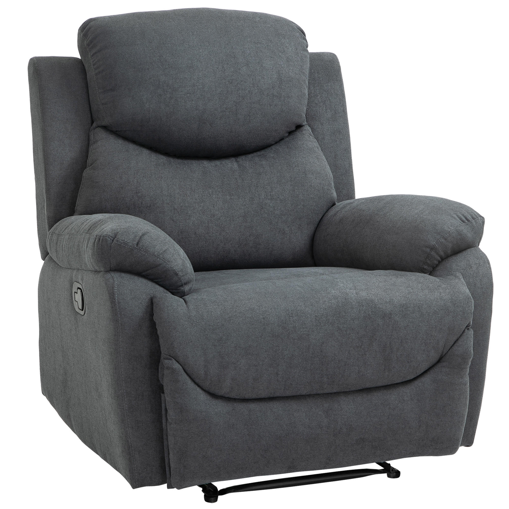 RELAXSESSEL, Polyester, Dunkelgrau - Dunkelgrau, Kunststoff (88/102/93cm) - HOMCOM