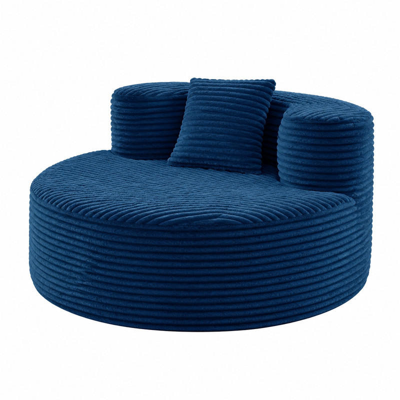 SESSEL in Cordoptik 112 x 105 x 59 cm Blau - Blau, Kunststoff (105/59/112cm) - Beauniv