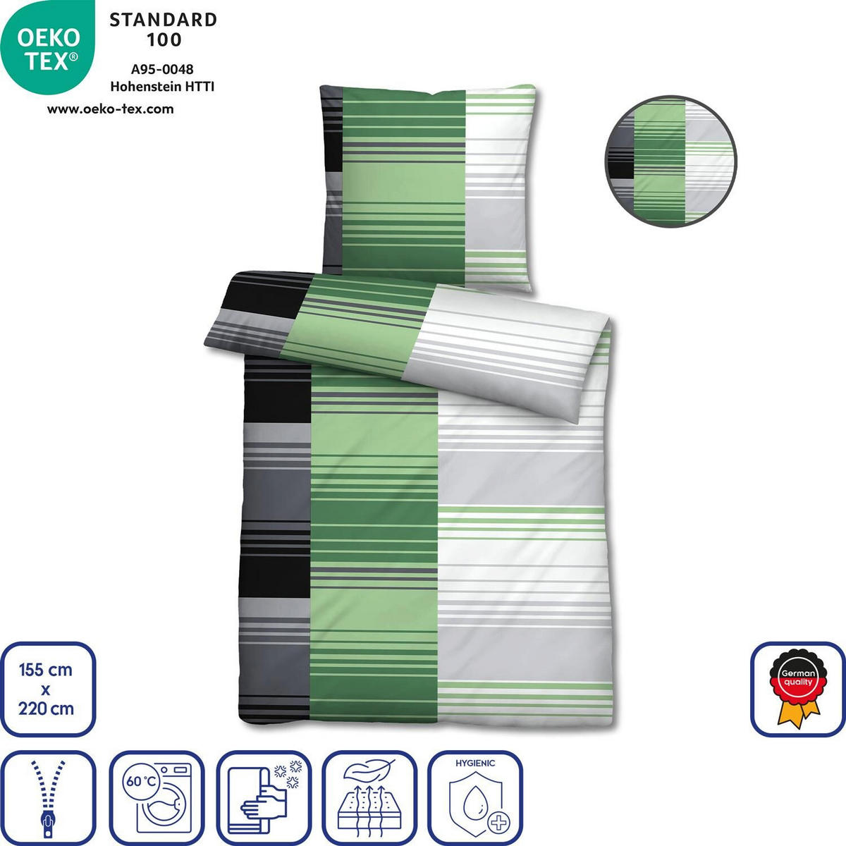 BETTWÄSCHE 155x220 cm - Weiß, Textil (155/220cm)