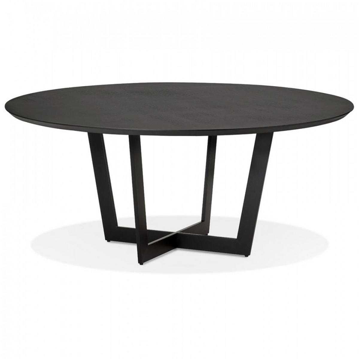 ESSTISCH Schwarz 140x140x75 cm - Schwarz, Holz/Metall (140/140/75cm) - AlterEgo