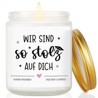 DUFTKERZE "Wir sind so stolz auf dich" Lavendel Sojawachs - Weiß, Paraffin (11cm)