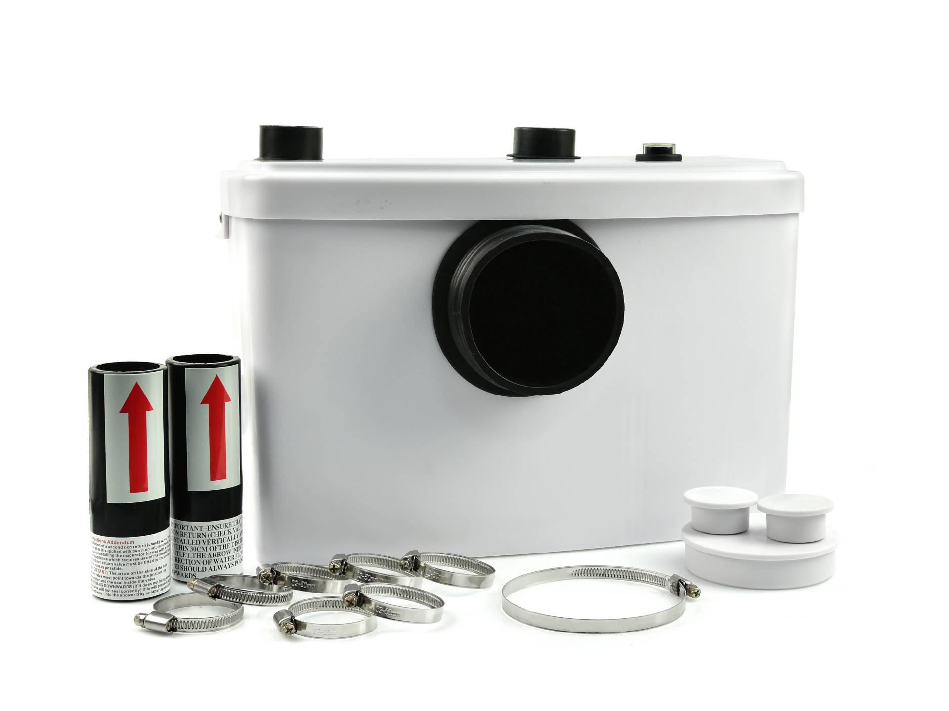 WC HEBEANLAGE Fäkalienpumpe, Dusche Waschbecken mit Zerkleinerer 600W - Weiß, Kunststoff (40/28/20cm) - TRIZERATOP