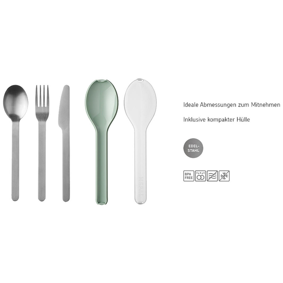 BESTECK-SET Ellipse Vivid Blue - Blau, Metall - Mepal
