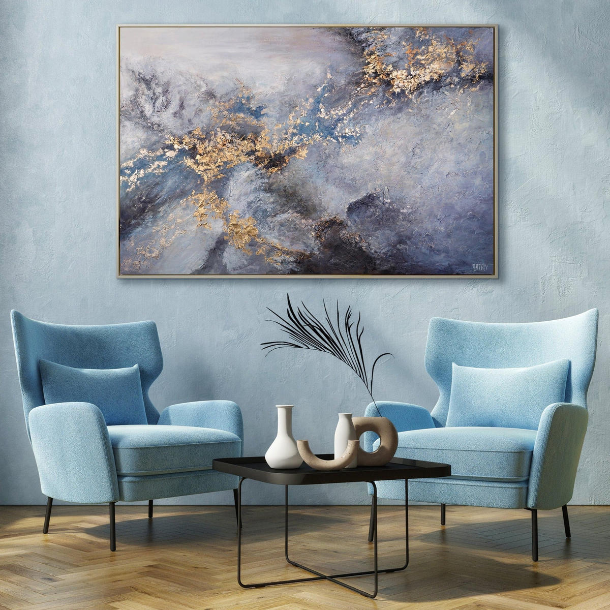 GEMÄLDE Renaissance Schattenfugenrahmen Beige 140x100 cm - Beige, Holz (140/100cm) - YS-art gallery