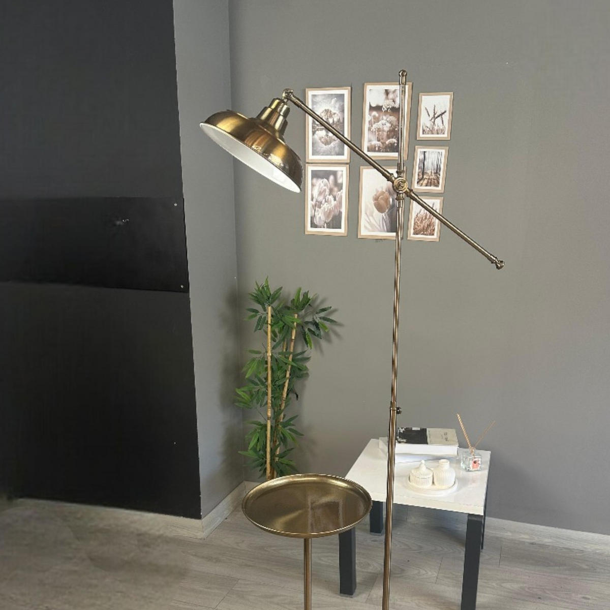 STEHLAMPE Korex 165 Cm - Messingfarben, Metall (35/35/165cm) - Bamyum