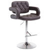 BARHOCKER Dubai, Gestell Metall in Chromoptik, Kunstleder Braun - Chromfarben/Braun, Kunststoff/Textil (52/100/55cm) - TPFLiving