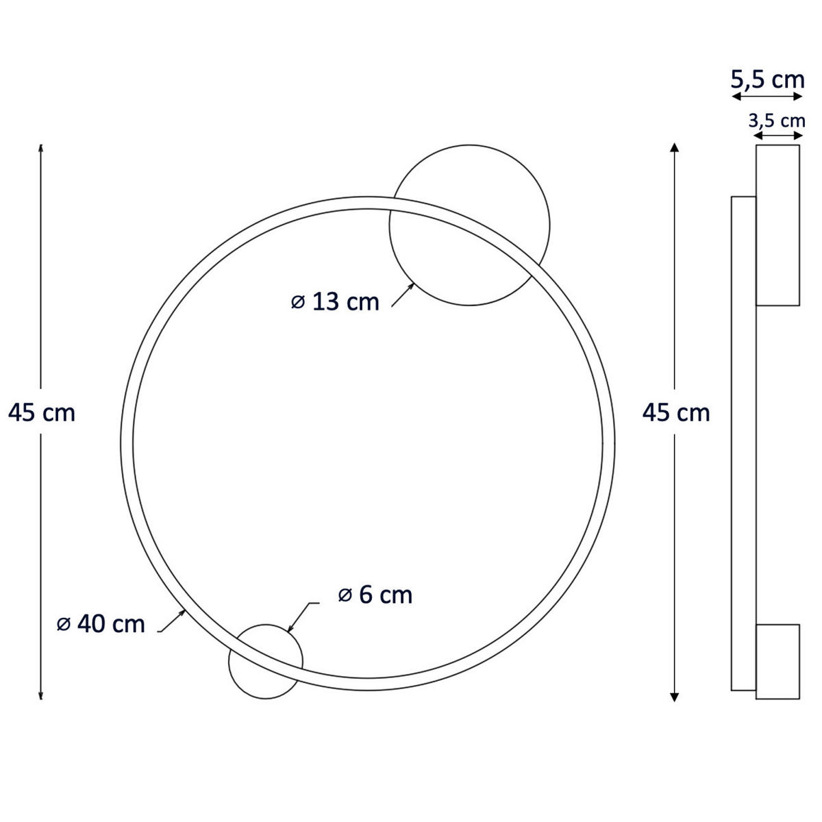 DECKENLEUCHTE Ceira, Messing, 45cm - Goldfarben, Metall (45/40/40cm) - KOSILUM