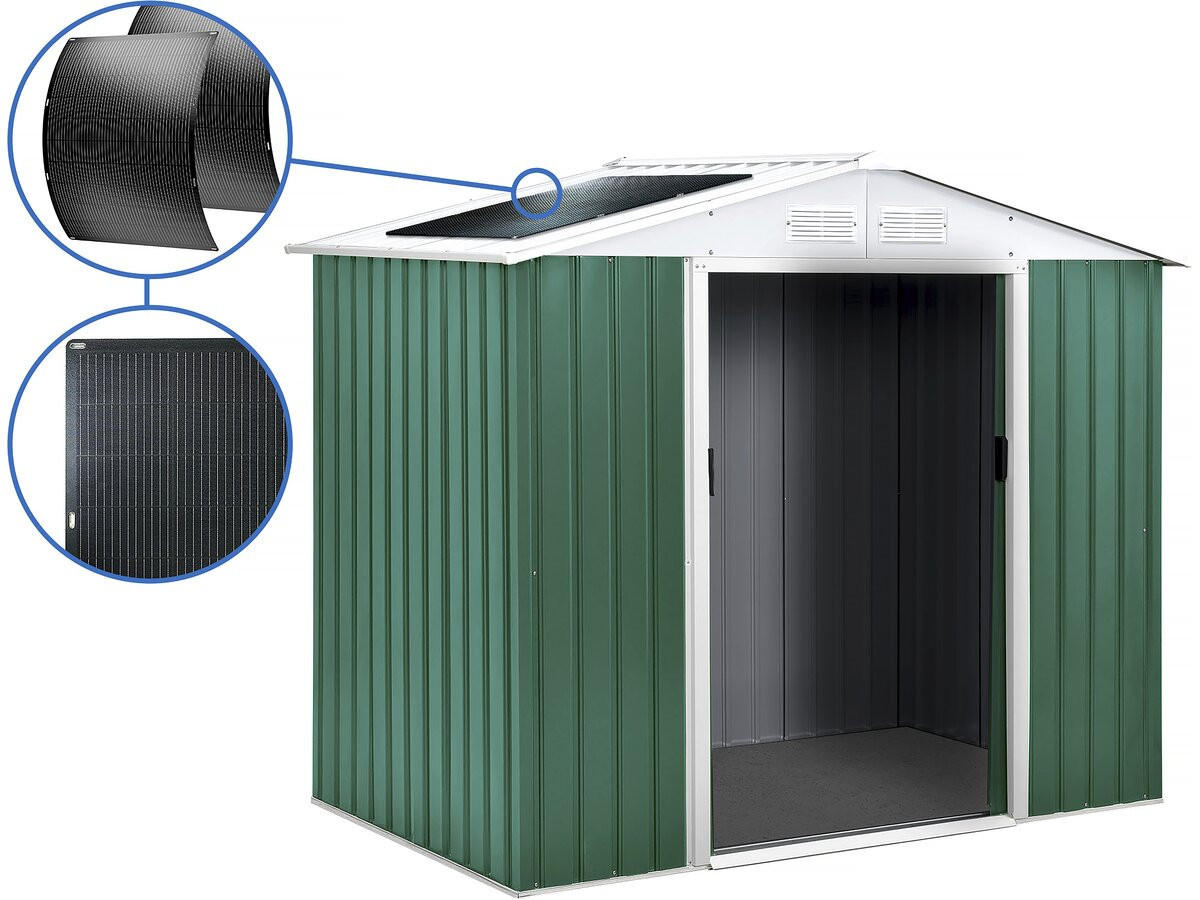 METALL-GARTENHAUS rosas Grün - Grün, Metall (81/203/181cm) - Habitat Garten