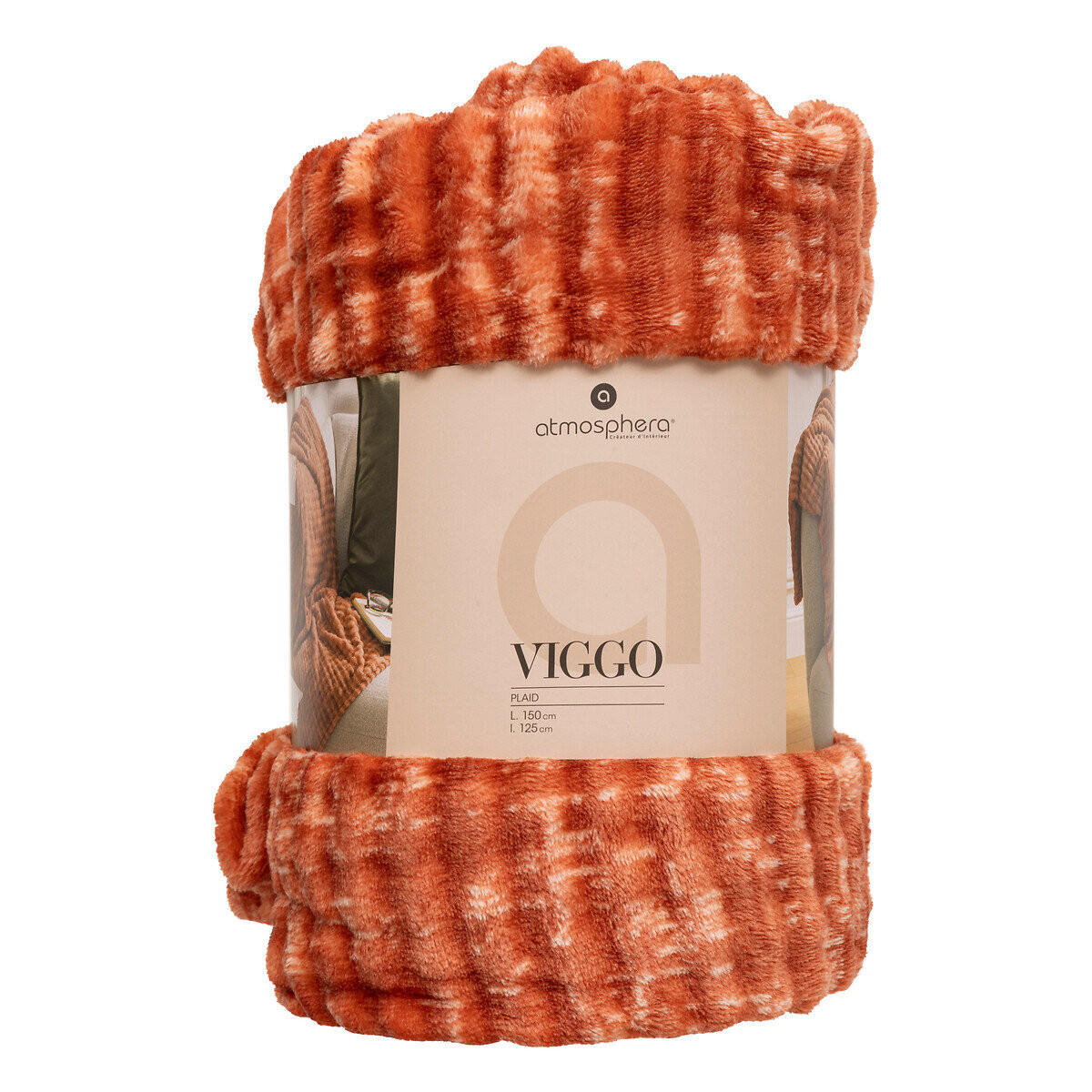 FLEECEDECKE Flan 125/150 cm - Orange, Textil (1/125cm) - Atmosphera Createur d´interieur
