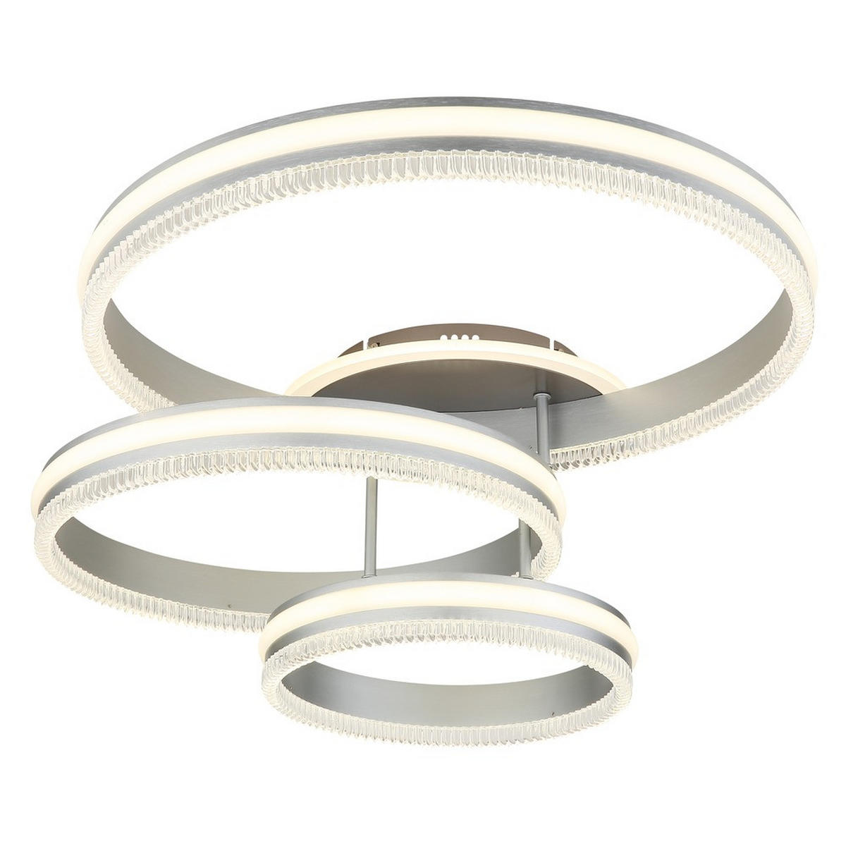 DECKENLEUCHTE FRANCINE, LED Metall schwarz-chrom matt, CCT - Schwarz, Metall (79.5/50/22cm) - Globo Lighting