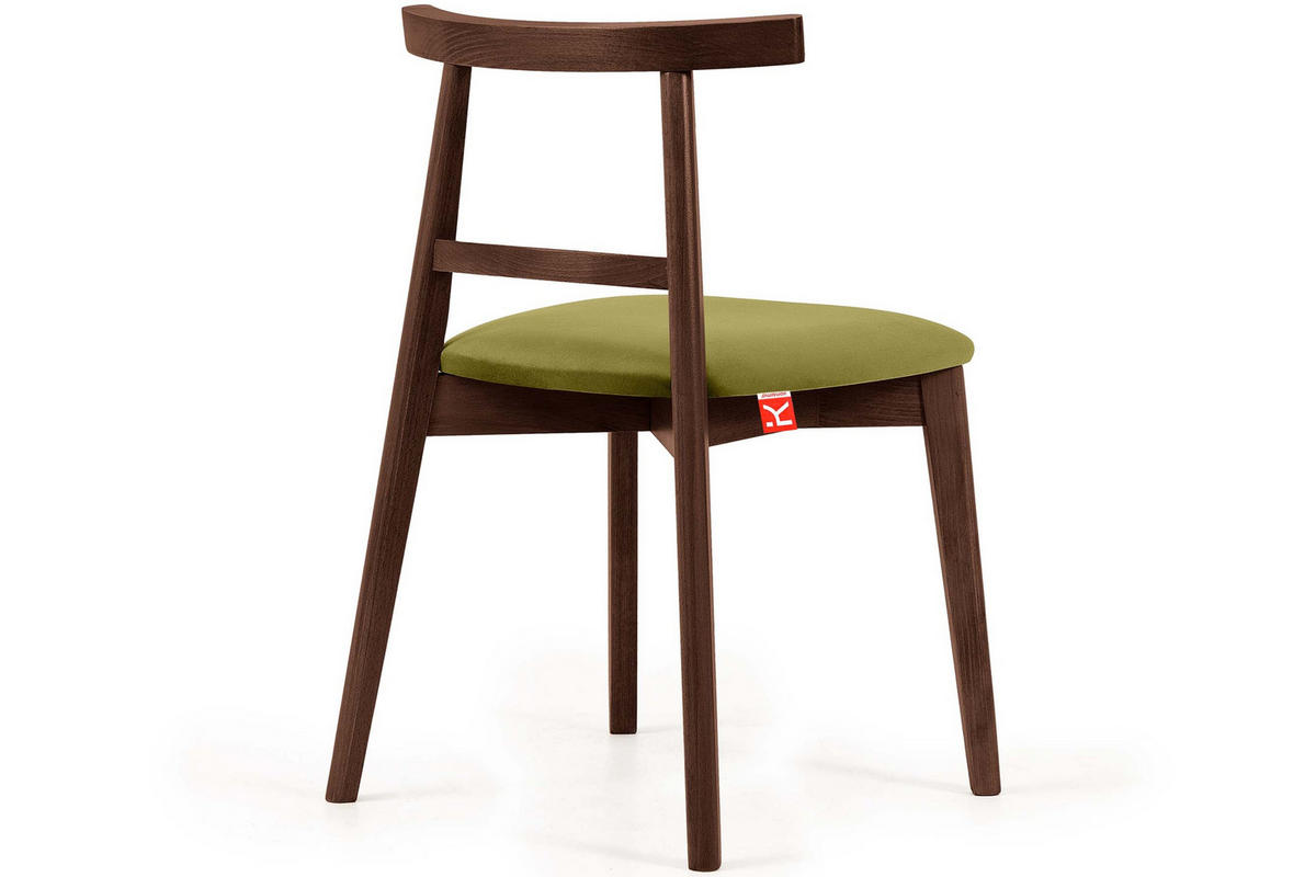 ESSTISCHSTÜHLE LILIO 2 St Vintage, Oliv / mittelbraun - Olivgrün/Braun, Holz/Textil (47/76/45cm) - KONSIMO®