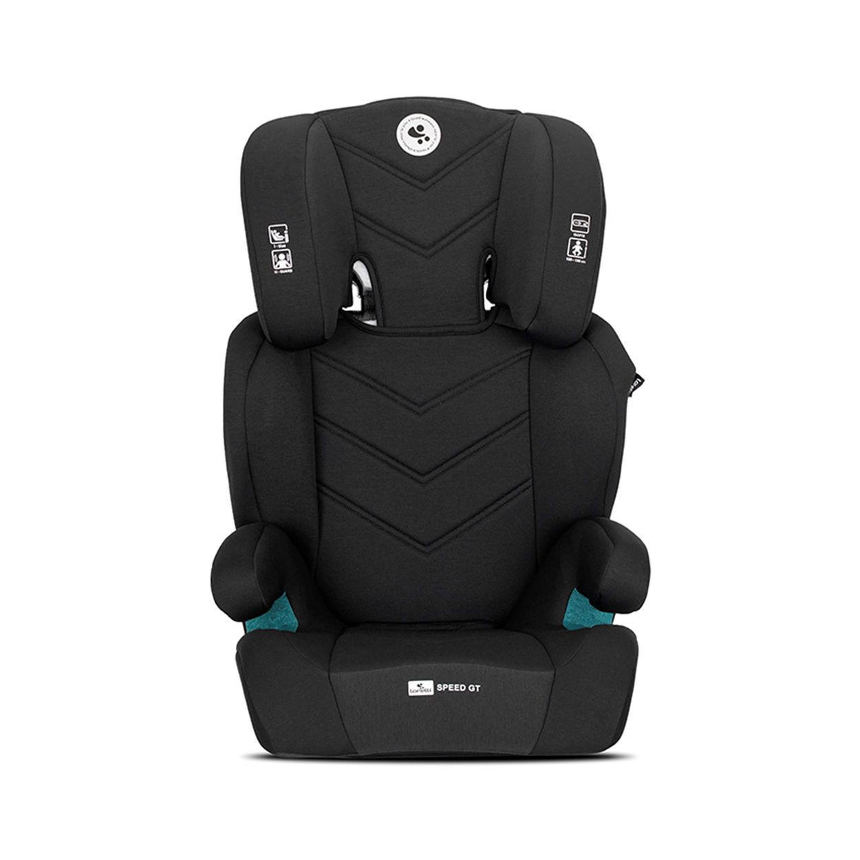 KINDERSITZ Speed GT i-Size schwarz (100-150cm) Gruppe 2/3 Isofix Kopfstütze - Schwarz, Textil (47/84/44cm) - Lorelli