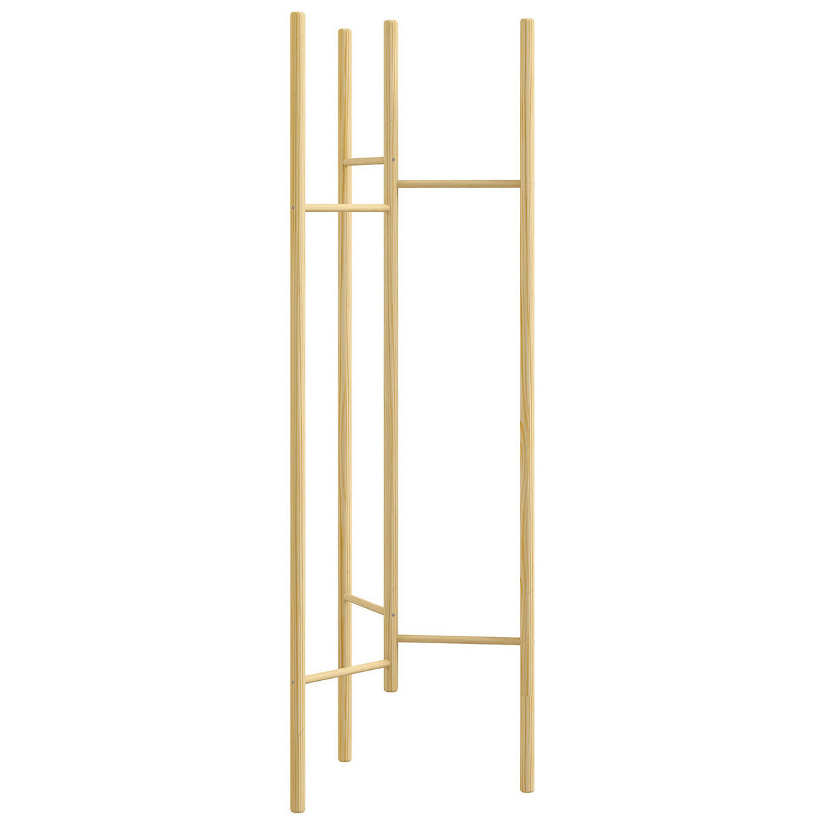 GARDEROBENSTÄNDER - Naturfarben, Holzwerkstoff (52.5/160/62cm) - HOMCOM