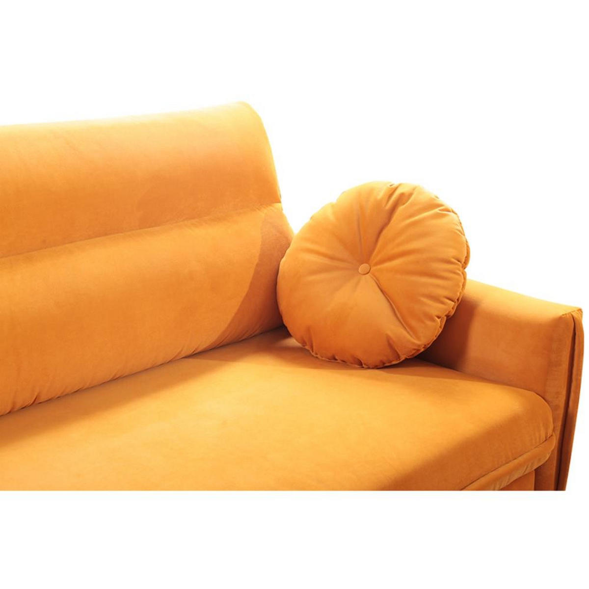 SOFA 3-SITZER Belweder Velours gelb - Wengefarben/Gelb, Holz/Textil (268/95/94cm) - Beautysofa